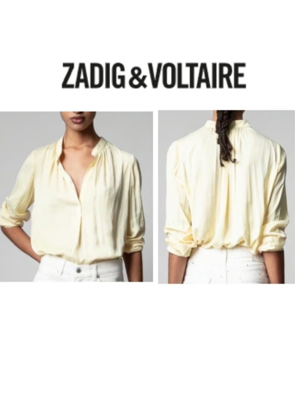 NWT Zadig & Voltaire Butter Tink Satin Blouse Medium